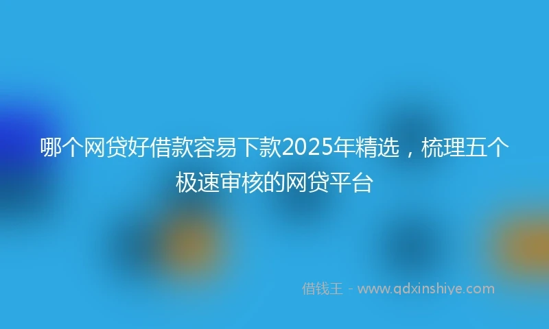 哪个网贷好借款容易下款2025年精选，梳理五个极速审核的网贷平台