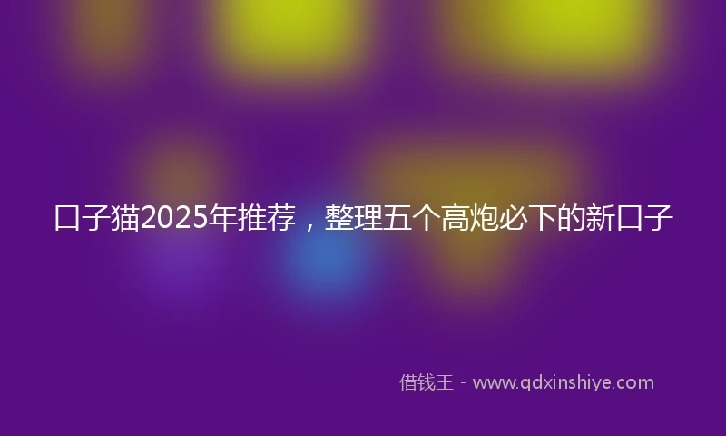 口子猫2025年推荐，整理五个高炮必下的新口子