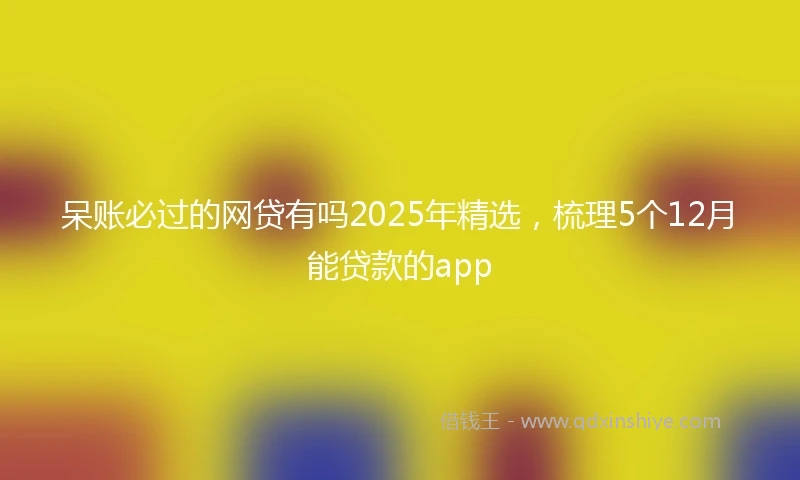 呆账必过的网贷有吗2025年精选,梳理5个12月能贷款的app