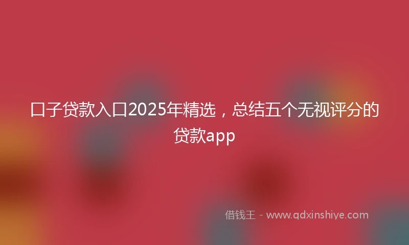 口子贷款入口2025年精选，总结五个无视评分的贷款app
