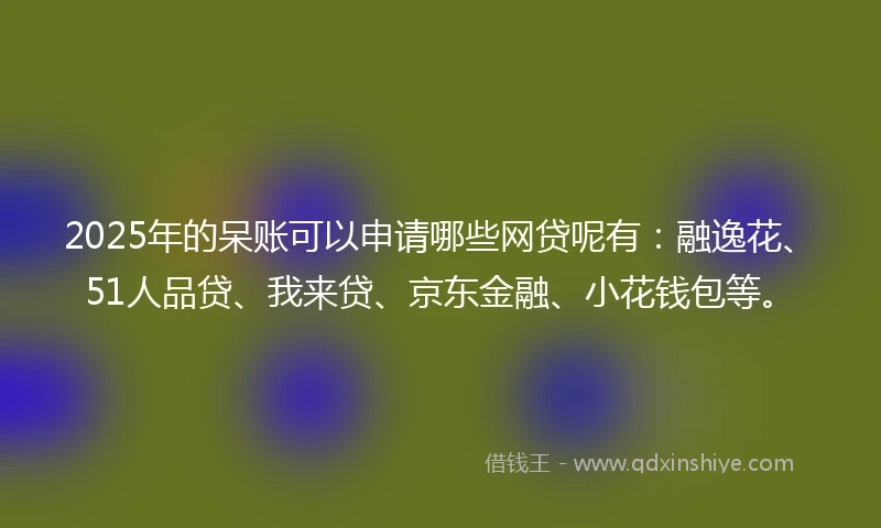 2025年的呆账可以申请哪些网贷呢有：融逸花、51人品贷、我来贷、京东金融、小花钱包等。