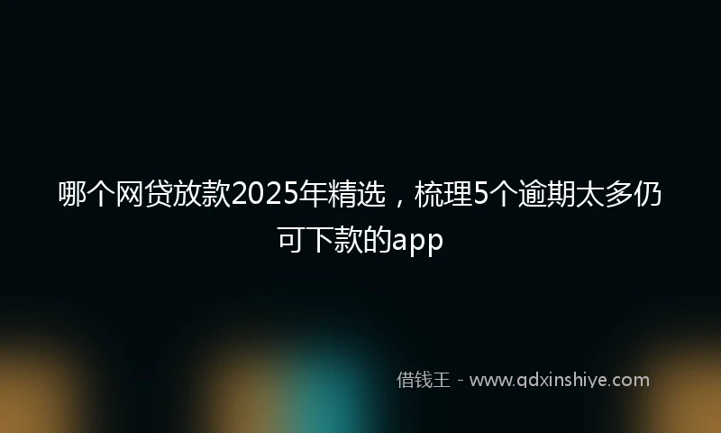 哪个网贷放款2025年精选，梳理5个逾期太多仍可下款的app