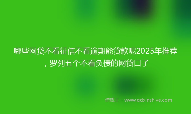哪些网贷不看征信不看逾期能贷款呢2025年推荐，罗列五个不看负债的网贷口子