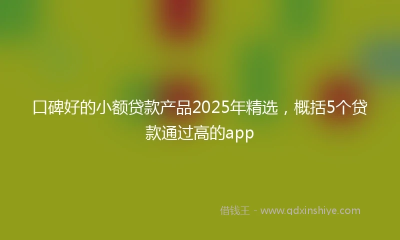 口碑好的小额贷款产品2025年精选，概括5个贷款通过高的app