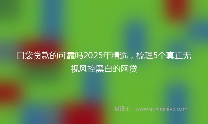 口袋贷款的可靠吗2025年精选，梳理5个真正无视风控黑白的网贷