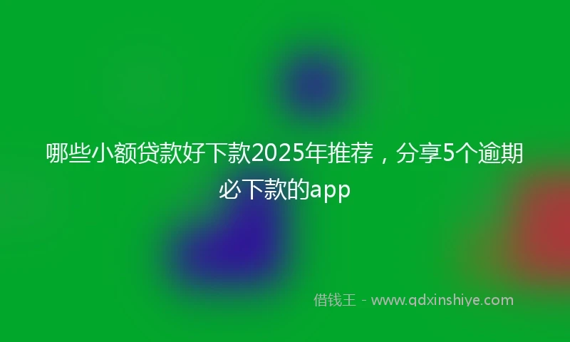 哪些小额贷款好下款2025年推荐，分享5个逾期必下款的app