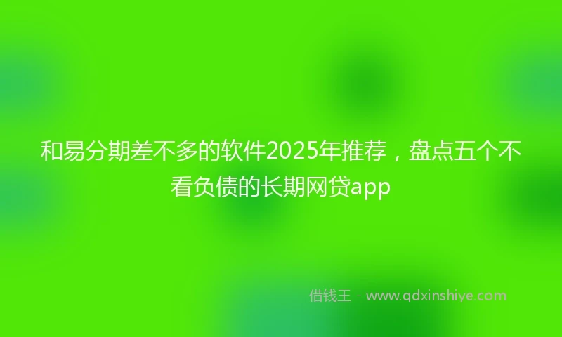 和易分期差不多的软件2025年推荐，盘点五个不看负债的长期网贷app