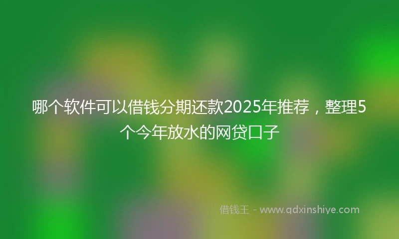 哪个软件可以借钱分期还款2025年推荐，整理5个今年放水的网贷口子