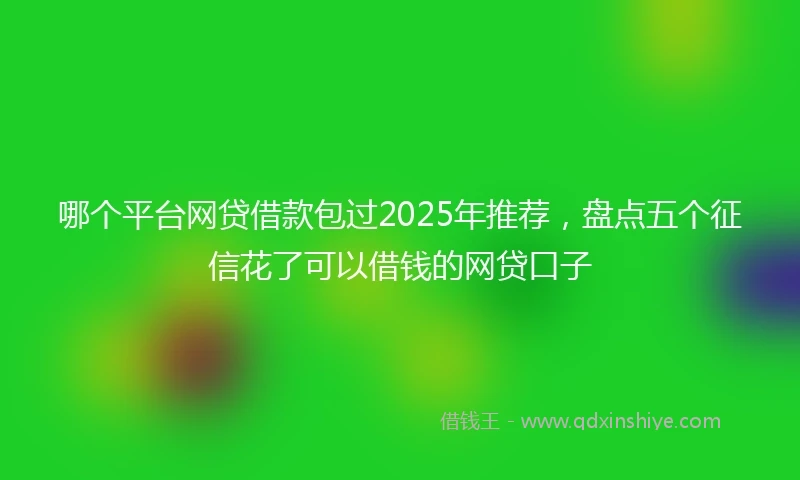 哪个平台网贷借款包过2025年推荐，盘点五个征信花了可以借钱的网贷口子