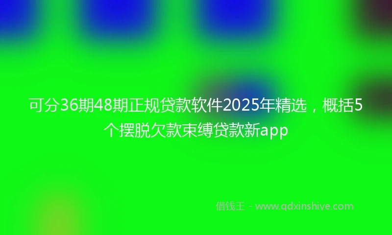 可分36期48期正规贷款软件2025年精选，概括5个摆脱欠款束缚贷款新app