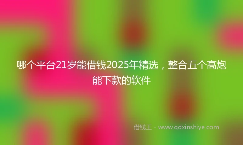 哪个平台21岁能借钱2025年精选，整合五个高炮能下款的软件