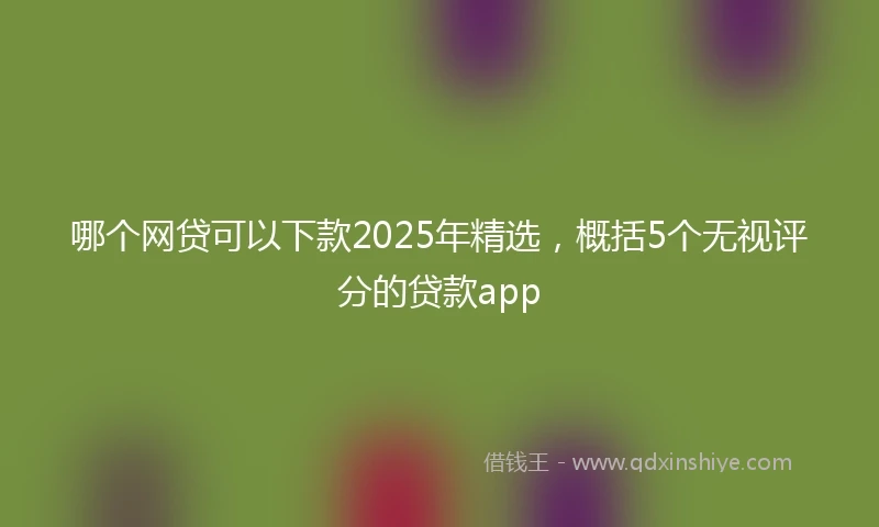 哪个网贷可以下款2025年精选，概括5个无视评分的贷款app