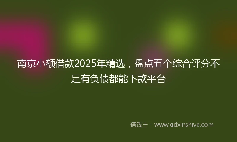 南京小额借款2025年精选，盘点五个综合评分不足有负债都能下款平台