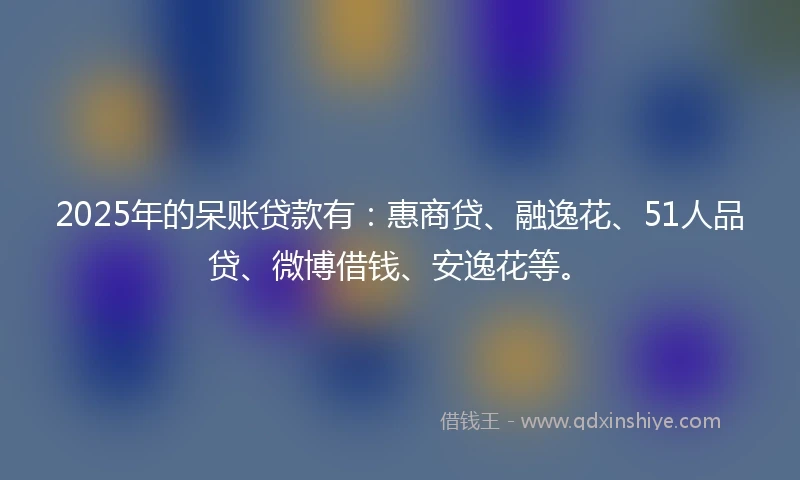 2025年的呆账贷款有：惠商贷、融逸花、51人品贷、微博借钱、安逸花等。