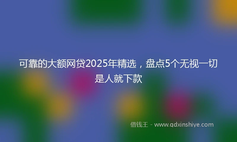 可靠的大额网贷2025年精选，盘点5个无视一切是人就下款
