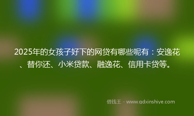 2025年的女孩子好下的网贷有哪些呢有：安逸花、替你还、小米贷款、融逸花、信用卡贷等。