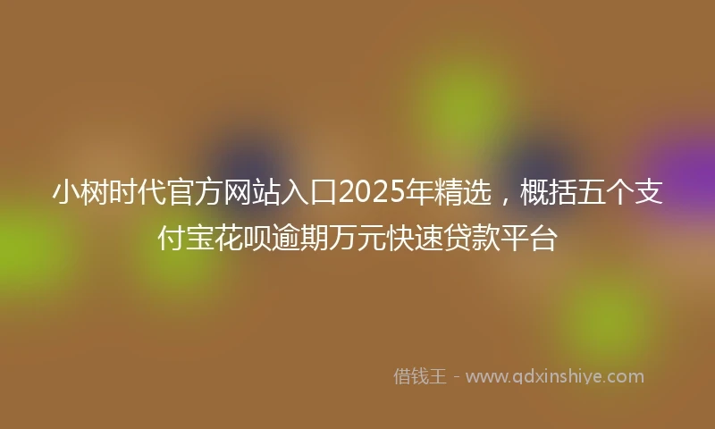 小树时代官方网站入口2025年精选，概括五个支付宝花呗逾期万元快速贷款平台