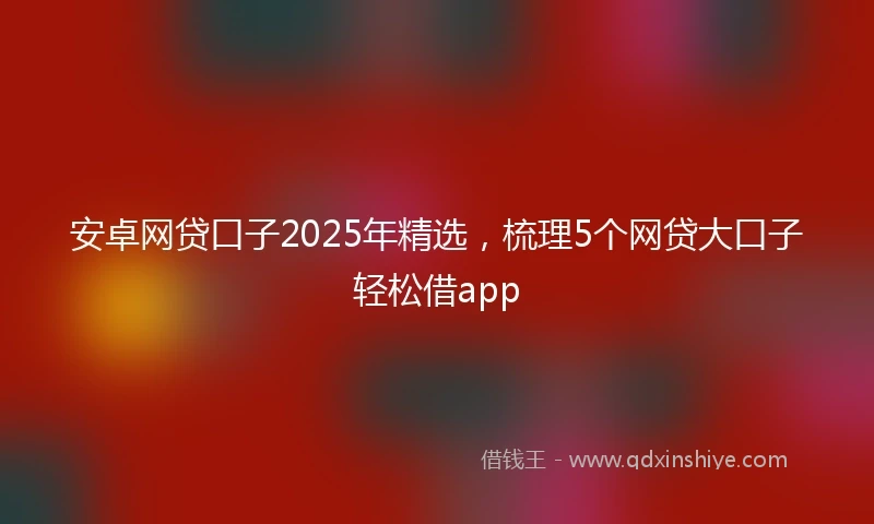 安卓网贷口子2025年精选，梳理5个网贷大口子轻松借app