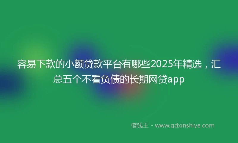 容易下款的小额贷款平台有哪些2025年精选，汇总五个不看负债的长期网贷app