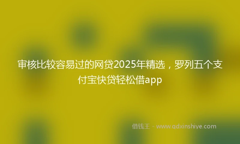 审核比较容易过的网贷2025年精选，罗列五个支付宝快贷轻松借app