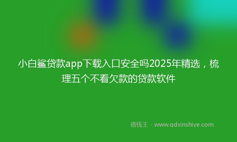 小白鲨贷款app下载入口安全吗2025年精选，梳理五个不看欠款的贷款软件