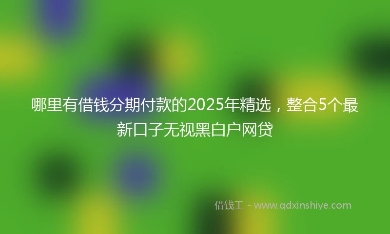 哪里有借钱分期付款的2025年精选,整合5个最新口子无视黑白户网贷