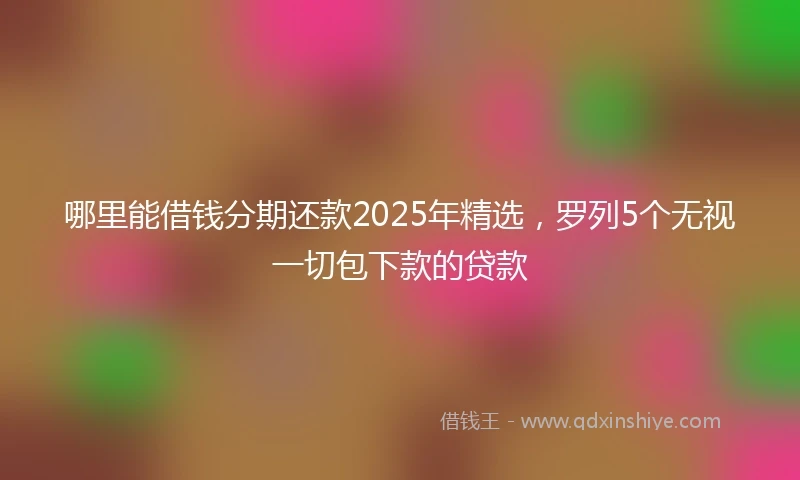 哪里能借钱分期还款2025年精选，罗列5个无视一切包下款的贷款