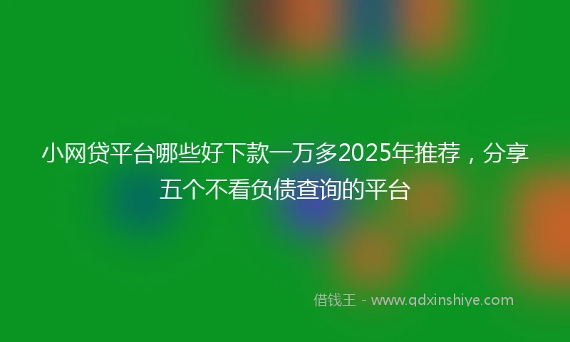 小网贷平台哪些好下款一万多2025年推荐，分享五个不看负债查询的平台