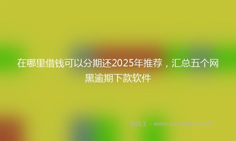在哪里借钱可以分期还2025年推荐，汇总五个网黑逾期下款软件