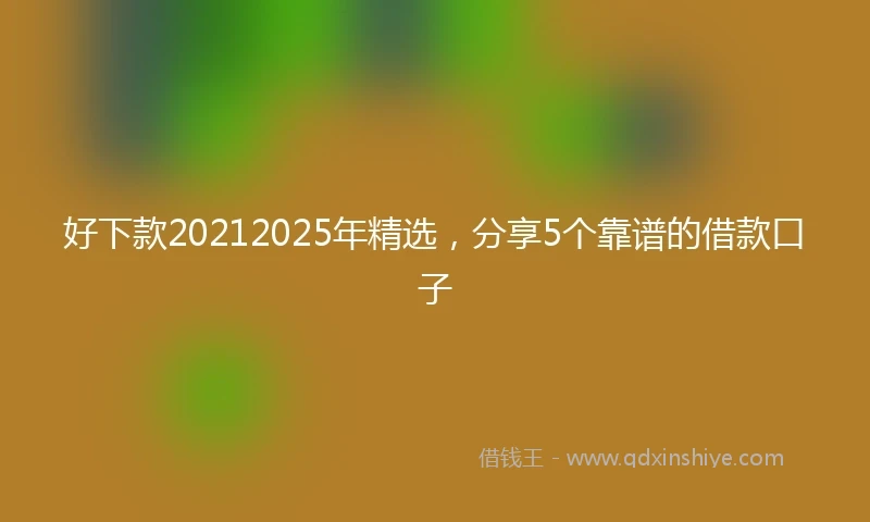 好下款20212025年精选，分享5个靠谱的借款口子