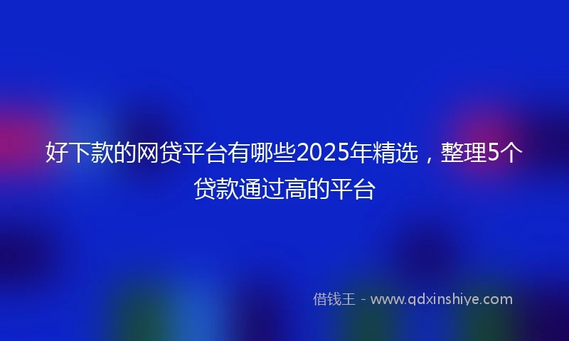 好下款的网贷平台有哪些2025年精选，整理5个贷款通过高的平台