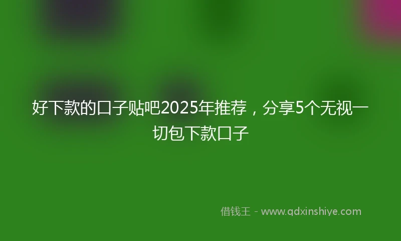 好下款的口子贴吧2025年推荐，分享5个无视一切包下款口子