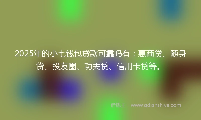 2025年的小七钱包贷款可靠吗有：惠商贷、随身贷、投友圈、功夫贷、信用卡贷等。