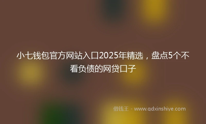 小七钱包官方网站入口2025年精选，盘点5个不看负债的网贷口子