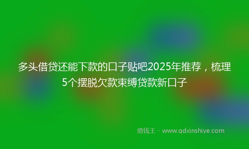 多头借贷还能下款的口子贴吧2025年推荐，梳理5个摆脱欠款束缚贷款新口子