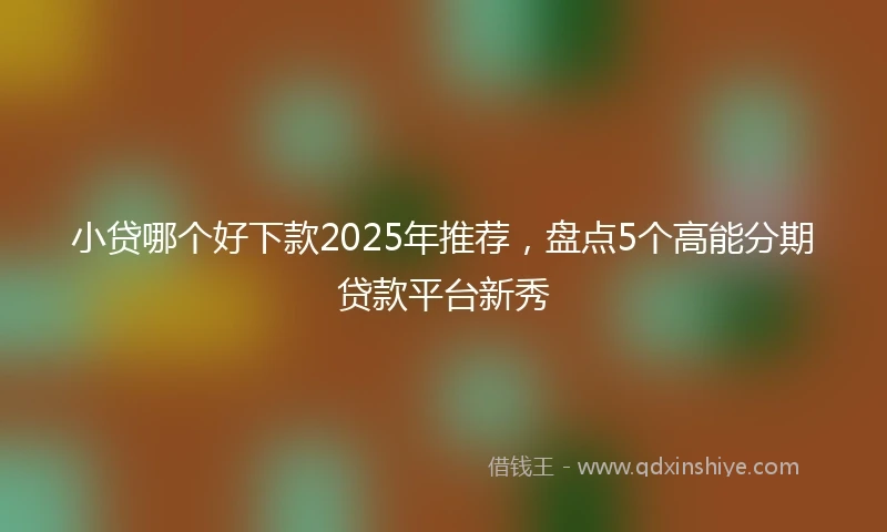 小贷哪个好下款2025年推荐，盘点5个高能分期贷款平台新秀
