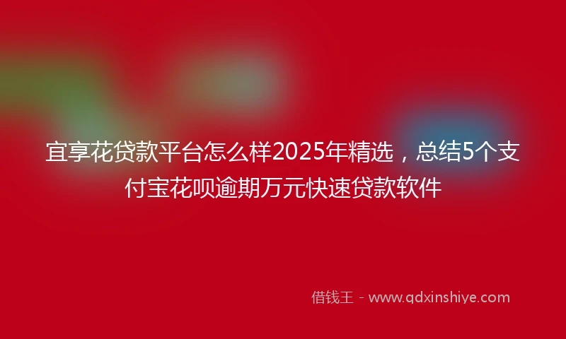 宜享花贷款平台怎么样2025年精选，总结5个支付宝花呗逾期万元快速贷款软件