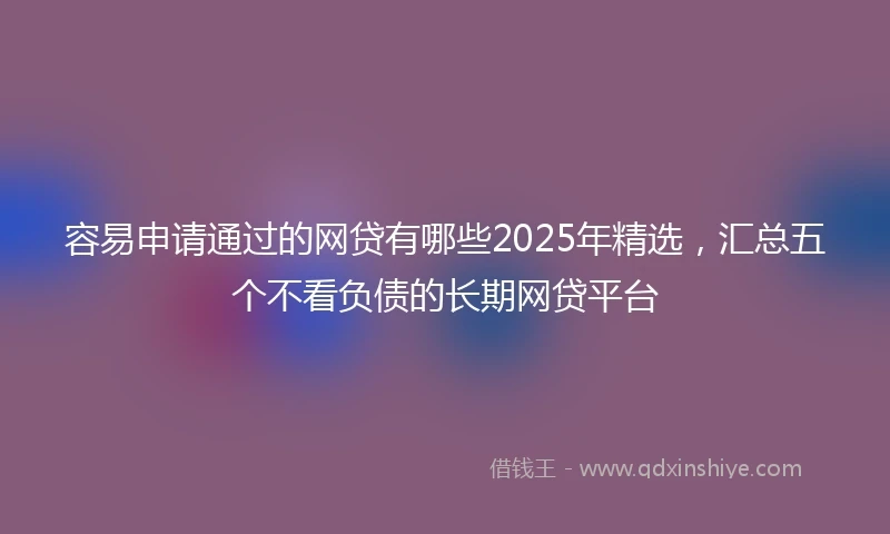 容易申请通过的网贷有哪些2025年精选，汇总五个不看负债的长期网贷平台