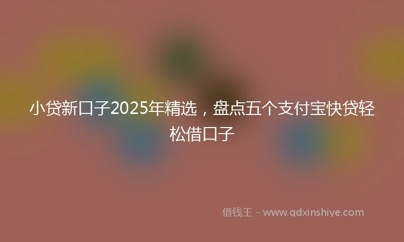 小贷新口子2025年精选，盘点五个支付宝快贷轻松借口子