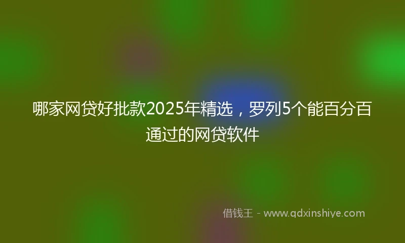 哪家网贷好批款2025年精选，罗列5个能百分百通过的网贷软件