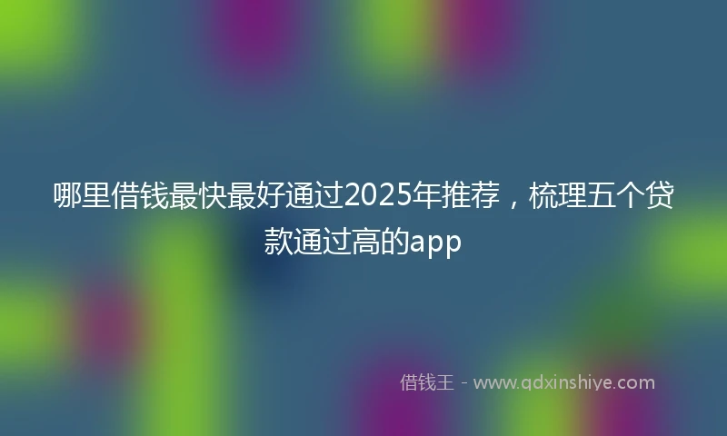 哪里借钱最快最好通过2025年推荐，梳理五个贷款通过高的app