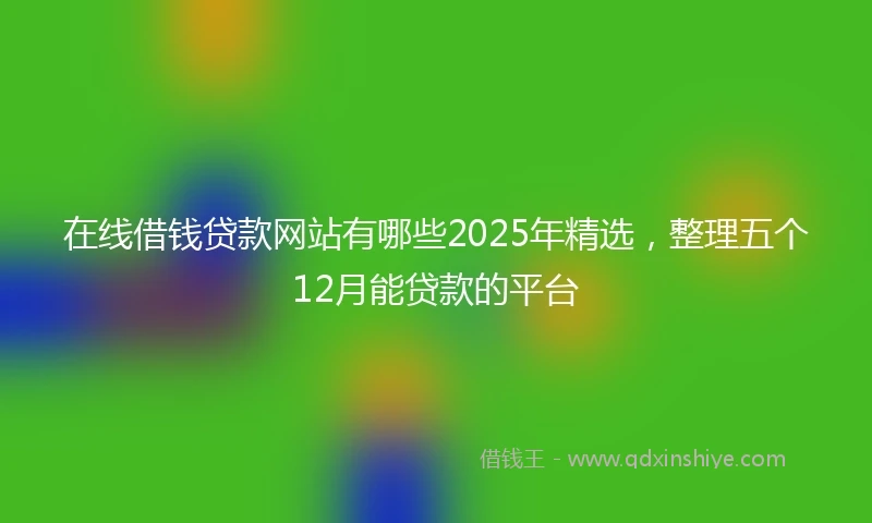在线借钱贷款网站有哪些2025年精选，整理五个12月能贷款的平台