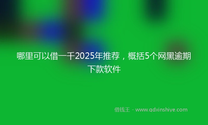 哪里可以借一千2025年推荐，概括5个网黑逾期下款软件
