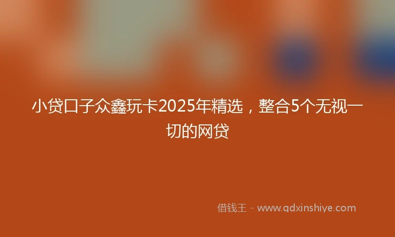 小贷口子众鑫玩卡2025年精选，整合5个无视一切的网贷
