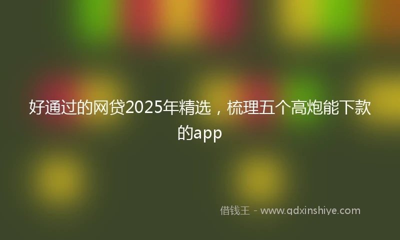好通过的网贷2025年精选，梳理五个高炮能下款的app