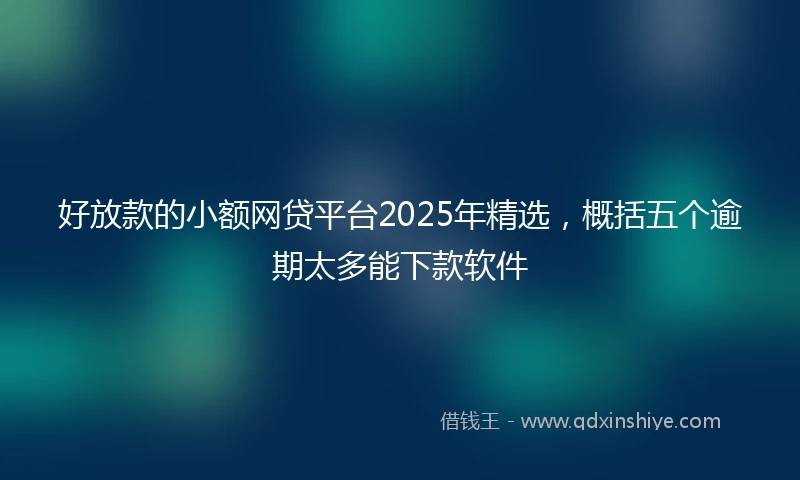 好放款的小额网贷平台2025年精选，概括五个逾期太多能下款软件