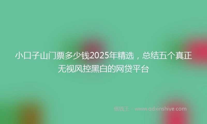小口子山门票多少钱2025年精选，总结五个真正无视风控黑白的网贷平台