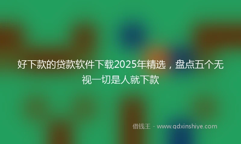 好下款的贷款软件下载2025年精选,盘点五个无视一切是人就下款