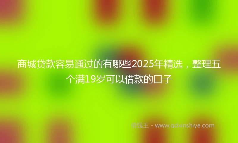 商城贷款容易通过的有哪些2025年精选，整理五个满19岁可以借款的口子