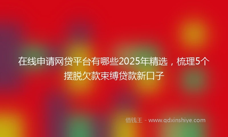 在线申请网贷平台有哪些2025年精选，梳理5个摆脱欠款束缚贷款新口子